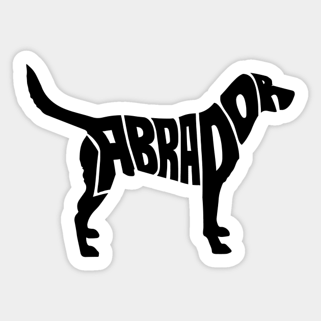 Labrador black Sticker by Seanings